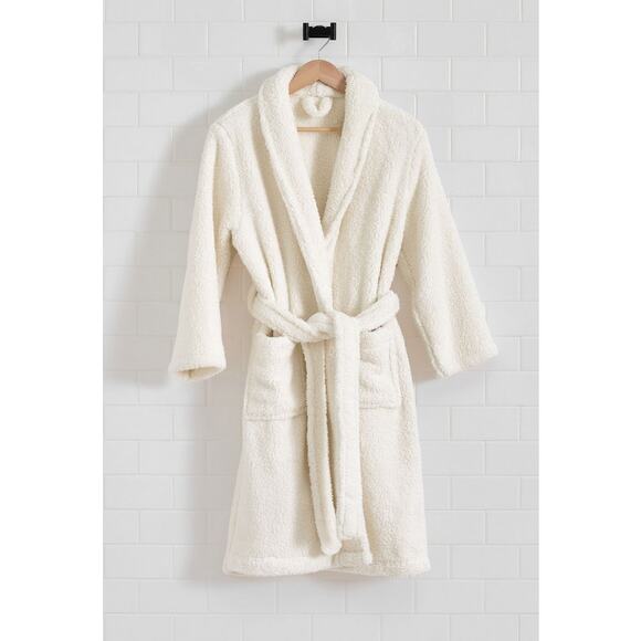 Pottery Barn Cozy Comfort Robe Ivory Robe Bath‎ Shower Neutral Resort - Picture 1 of 6